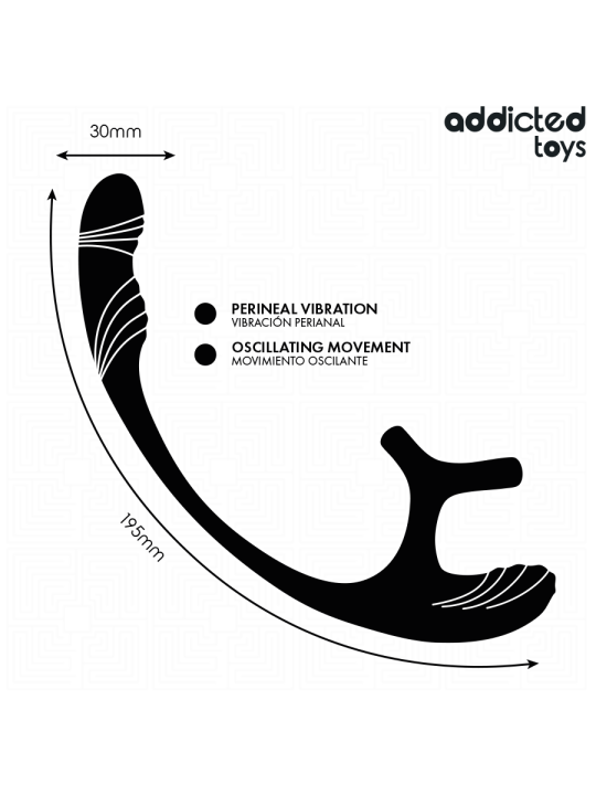 ADDICTED TOYS PLUG ANAL VIBRACION Y WAVING 360º Y ESTIMULADOR TESTICULOS